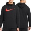 Bluza Nike męska kangurka czarna z nadrukiem Dri-Fit